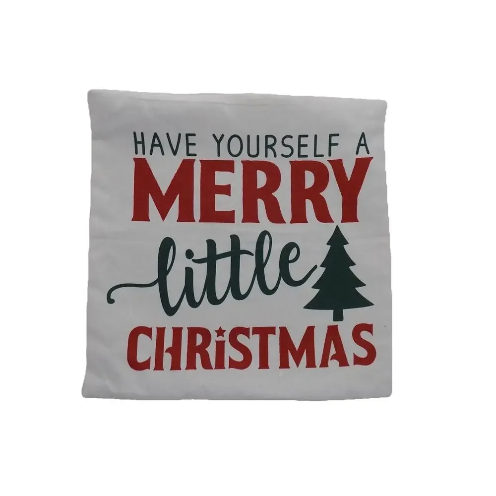 Christmas holiday throw pillow covers 17 x 17 Set of 3